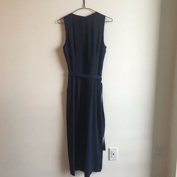 Micheal Kors Navy Sleeveless V-Neck Belted Jumpsuit - Picture 8 of 9